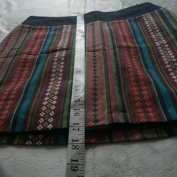 ⭕ 3/$30 Multi Colored Hippy Vibes~ Mini Skirt - Picture 7 of 10